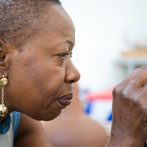 Magdalene Odundo in her studio in Farnham 2016